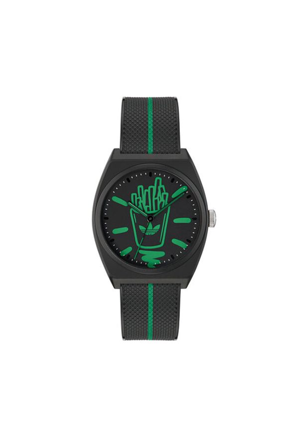 Adidas - adidas Zegarek Project Two AOST25040 Czarny. Kolor: czarny