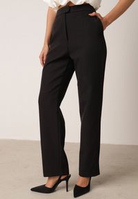 Born2be - Czarne Proste Spodnie Garniturowe VICES z Wysokim Stanem Zellryna. Stan: podwyższony. Kolor: czarny. Styl: klasyczny #8