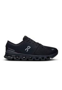 On Running - Buty do biegania damskie On Cloud X 4. Okazja: na co dzień. Kolor: czarny. Materiał: syntetyk, tkanina, materiał. Szerokość cholewki: normalna. Sport: bieganie