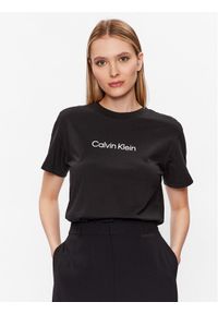 Calvin Klein T-Shirt Hero Logo K20K205448 Czarny Regular Fit. Kolor: czarny. Materiał: bawełna