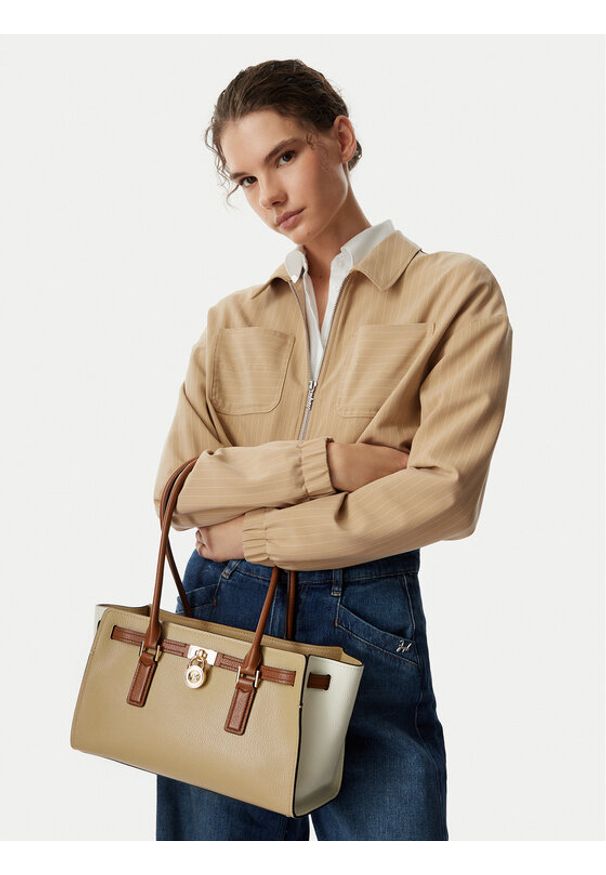 MICHAEL Michael Kors Torebka 30T6GNXT0T Beżowy. Kolor: beżowy. Materiał: skórzane