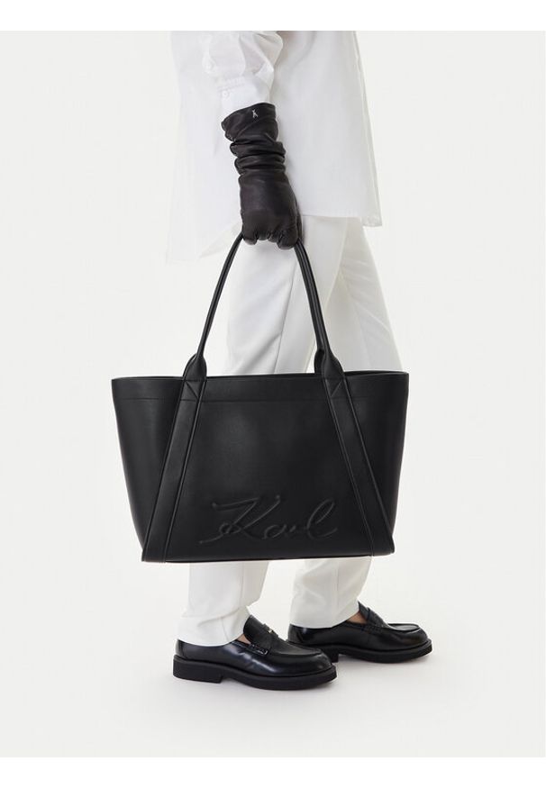 Karl Lagerfeld - KARL LAGERFELD Torebka B1W30066 Czarny. Kolor: czarny. Materiał: skórzane