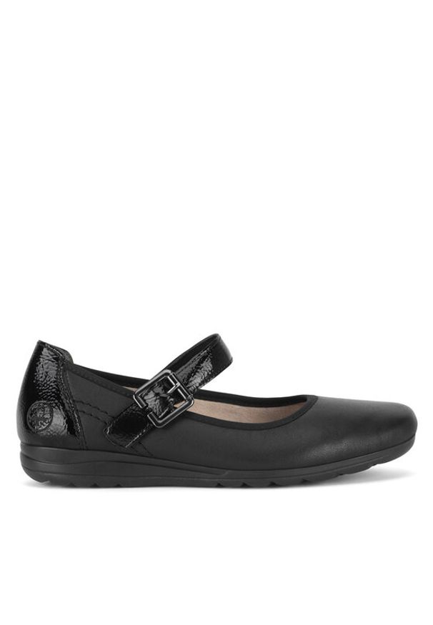 Rieker Baleriny L9352-00 Czarny. Kolor: czarny. Materiał: skóra