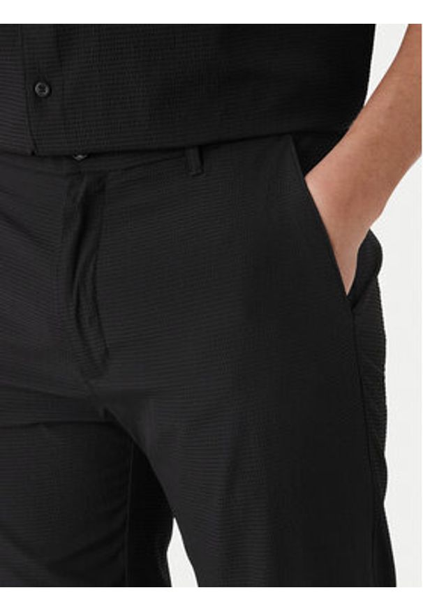 Calvin Klein Spodnie materiałowe LV04LF609G Czarny Straight Fit. Kolor: czarny. Materiał: syntetyk