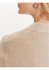 Weekend Max Mara Marynarka Nalut 2350410431 Beżowy Regular Fit. Kolor: beżowy. Materiał: len #5