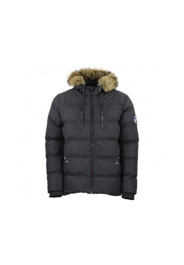 PEAK MOUNTAIN - Kurtka puchowa wodoodporna Peak Mountain Canory. Kolor: czarny. Materiał: puch. Sport: narciarstwo, turystyka piesza