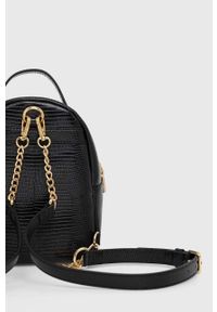 Love Moschino plecak damski kolor czarny mały gładki. Kolor: czarny. Wzór: gładki #3