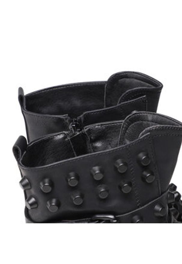 DeeZee Botki WS2257-01 Czarny. Kolor: czarny. Materiał: skóra