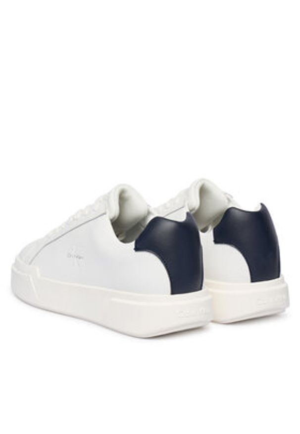 Calvin Klein Sneakersy Chunky Cupsole Laceup Lth YM0YM01344 Biały. Kolor: biały. Materiał: skóra