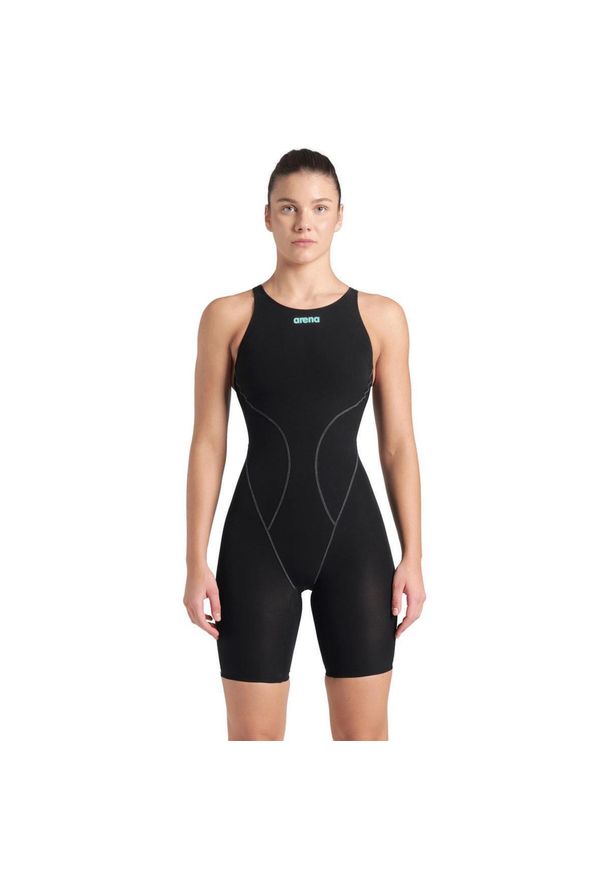 Strój startowy damski Arena Powerskin Impulso Otwarte Plecy. Kolor: wielokolorowy, niebieski, czarny