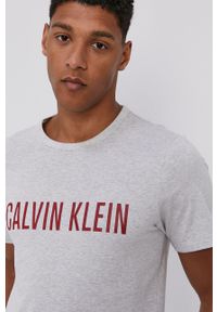 Calvin Klein Underwear - T-shirt piżamowy. Kolor: szary. Materiał: dzianina. Wzór: nadruk #4