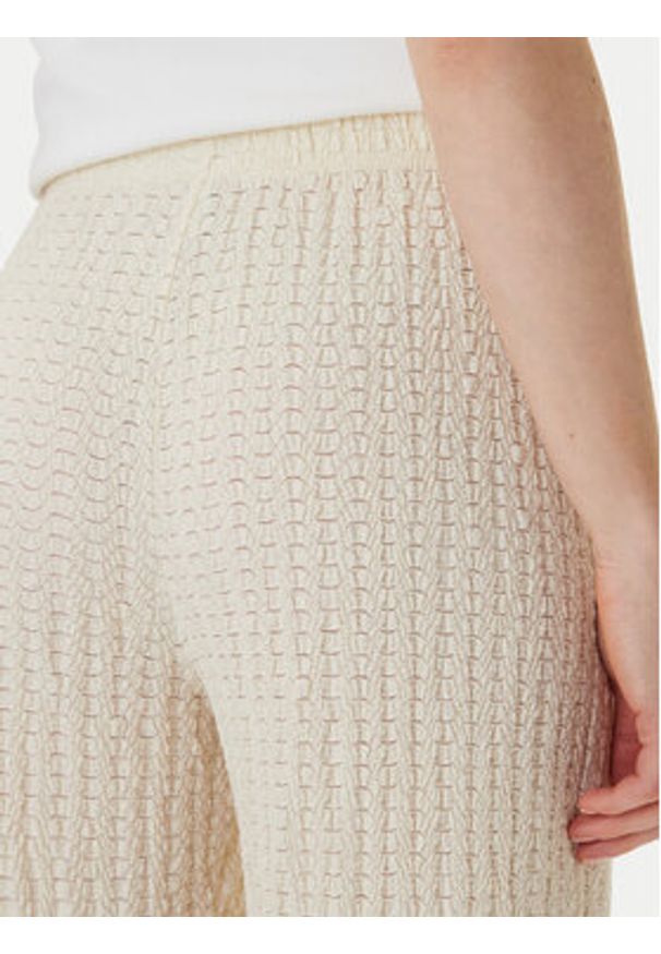 only - ONLY Spodnie materiałowe Ella 15368471 Beżowy Wide Leg. Kolor: beżowy. Materiał: syntetyk