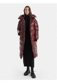 Hetrego - Hetregó Kurtka puchowa 8P781 25WD24 Bordowy Regular Fit. Kolor: czerwony. Materiał: syntetyk #3