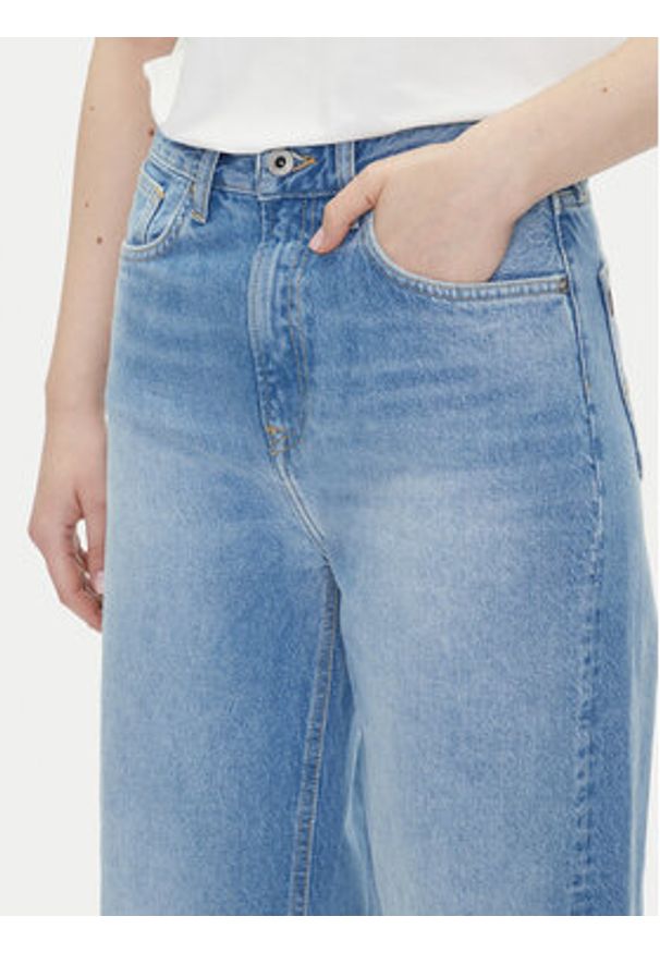 Pepe Jeans Jeansy PL204731 Niebieski Straight Fit. Kolor: niebieski