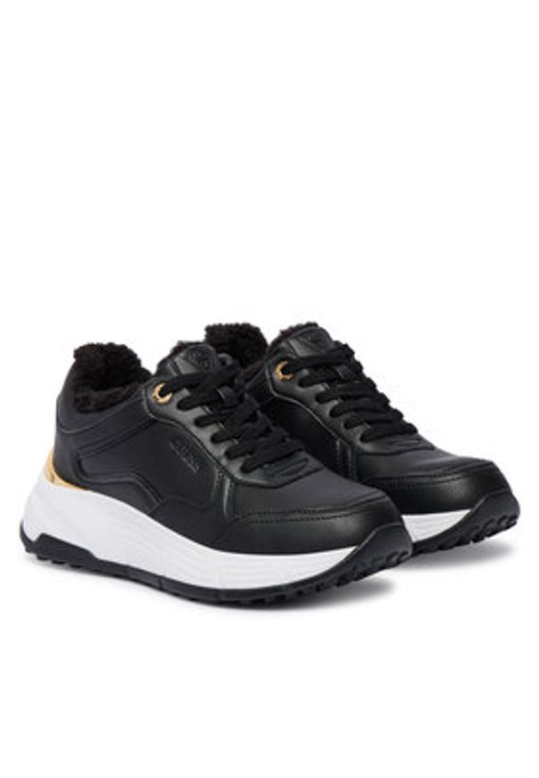 Guess Sneakersy FLFRRE ELE12 Czarny. Kolor: czarny. Materiał: skóra