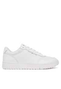 TOMMY HILFIGER - Tommy Hilfiger Sneakersy Th Basket Core Leather FM0FM05927 Biały. Kolor: biały. Materiał: skóra #1
