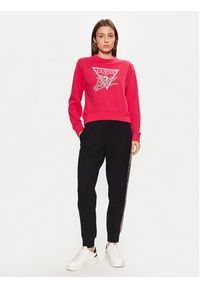 Guess Bluza W5RQ04 KB683 Czerwony Regular Fit. Kolor: czerwony. Materiał: syntetyk #4