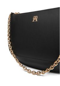 TOMMY HILFIGER - Tommy Hilfiger Torebka Th Glam Conv Med Crossover AW0AW18143 Czarny. Kolor: czarny. Materiał: skórzane #4