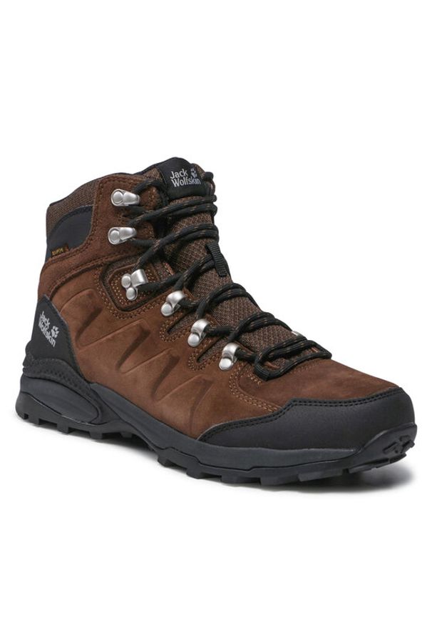 Jack Wolfskin Trekkingi Refugio Texapore Mid M 4049841 Brązowy. Kolor: brązowy. Materiał: skóra, zamsz. Sport: turystyka piesza