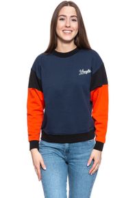 Wrangler - BLUZA WRANGLER HIGH RIB RETRO SWEAT NAVY W6N0HY114. Styl: retro #4