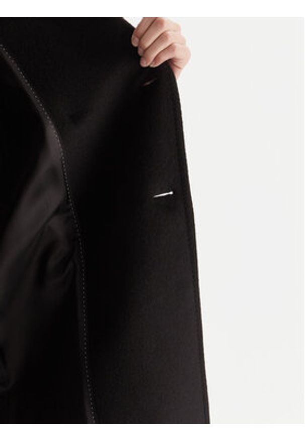 Weekend Max Mara Płaszcz wełniany Zufolo 2525016092 Czarny Regular Fit. Kolor: czarny. Materiał: wełna