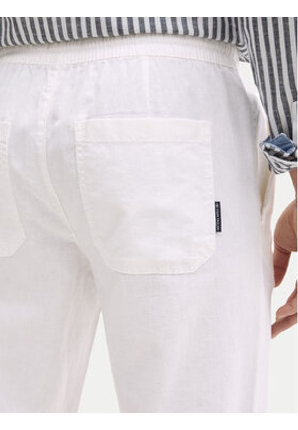Tom Tailor Spodnie materiałowe 1044716 Biały Regular Fit. Kolor: biały. Materiał: bawełna