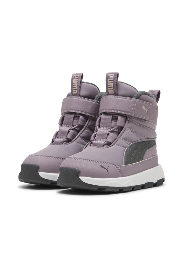 Puma - Buty dla małych dzieci PUMA Evolve PUMA Plum Jam Shadow Gray Purple. Kolor: fioletowy, szary, wielokolorowy. Sport: turystyka piesza