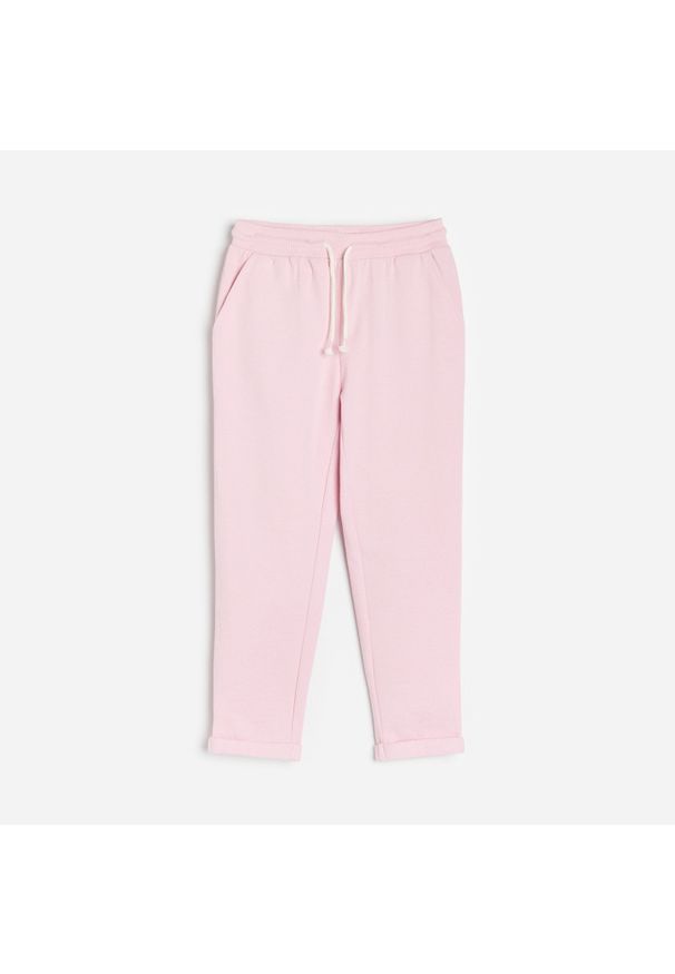 Reserved - Spodnie dresowe - Różowy. Kolor: różowy. Materiał: dresówka