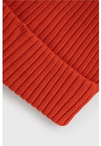 Sisley czapka bawełniana kolor czerwony z cienkiej dzianiny bawełniana. Kolor: czerwony. Materiał: dzianina, bawełna