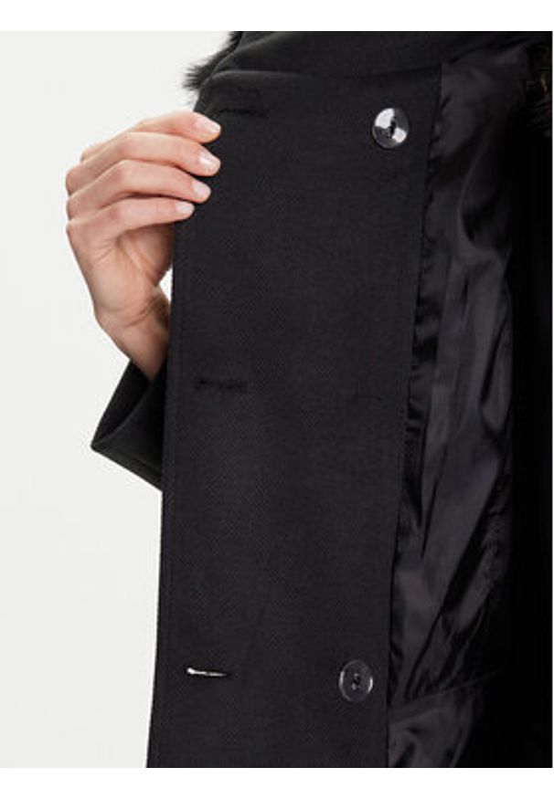 Rinascimento Płaszcz przejściowy CFC0125794003 Czarny Regular Fit. Kolor: czarny. Materiał: syntetyk