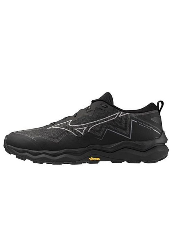Buty do biegania męskie Mizuno Wave Daichi 9 Gtx. Kolor: czarny. Materiał: materiał, syntetyk. Szerokość cholewki: normalna. Model: Mizuno Wave