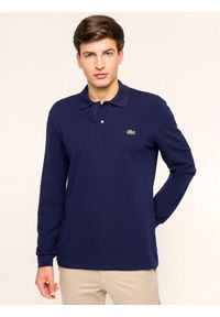 Lacoste Polo L1312 Granatowy Classic Fit. Typ kołnierza: polo. Kolor: niebieski. Materiał: bawełna