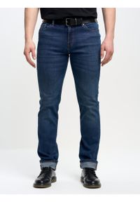 Big-Star - Spodnie jeans męskie dopasowane Rodrigo 450. Okazja: na co dzień. Kolor: niebieski. Styl: sportowy, casual
