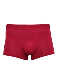 Pako Jeans - Klasyczne Męskie Bokserki, Bawełna z Elastanem, Czerwone, Obcisłe. Kolor: czerwony. Materiał: bawełna, elastan #1