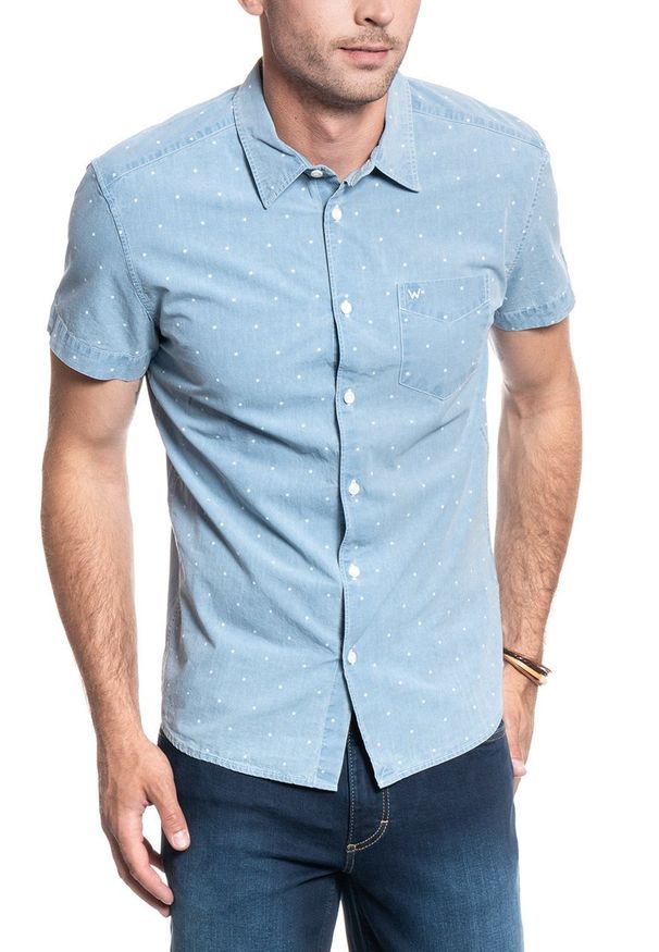 Wrangler - WRANGLER SS 1 PKT SHIRT CERULEAN BLUE W5L56GXVT 112130199