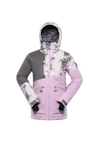 ALPINE PRO - Kurtka narciarska damska Alpine Pro Uzera Purple 2XL. Kolor: fioletowy, szary, wielokolorowy. Sezon: zima. Sport: narciarstwo
