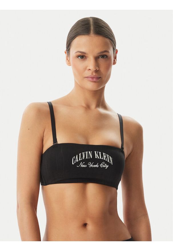 Calvin Klein Underwear Biustonosz top LV00QF8710 Czarny. Kolor: czarny. Materiał: bawełna