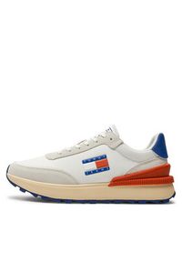 Tommy Jeans Sneakersy Tjm Tech Runner Material Mix EM0EM01300 Biały. Kolor: biały. Materiał: materiał #3