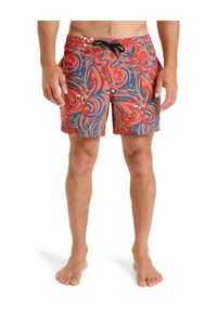 Quiksilver - Szorty kąpielowe dla Mężczyzn SURFSILK STRAIGHT 16" Różowy. Kolor: wielokolorowy. Materiał: elastan, poliester, materiał. Styl: sportowy