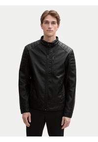 Tom Tailor Kurtka z imitacji skóry 1044100 Czarny Regular Fit. Kolor: czarny. Materiał: skóra #1