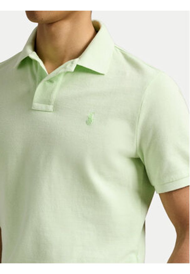 Polo Ralph Lauren Polo 710969626001 Zielony Custom Slim Fit. Typ kołnierza: polo. Kolor: zielony. Materiał: bawełna