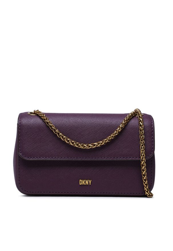 DKNY Torebka Minnie Shoulder Bag R2331T72 Fioletowy. Kolor: fioletowy. Materiał: skórzane