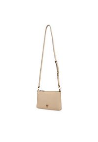 Pinko - PINKO Torebka Flat Horizontal Mini AI 25-26 104277 A0F1 Beżowy. Kolor: beżowy. Materiał: skórzane #3