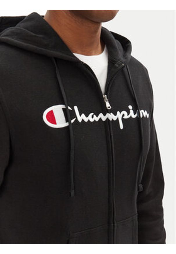 Champion Bluza 220728 Czarny Slim Fit. Kolor: czarny. Materiał: bawełna, syntetyk