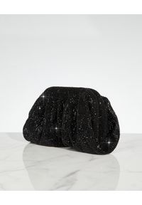 BENEDETTA BRUZZICHES - Czarna torebka z kryształami Venus Small. Kolor: czarny. Wzór: aplikacja. Materiał: z tłoczeniem. Styl: wizytowy. Rodzaj torebki: do ręki #5