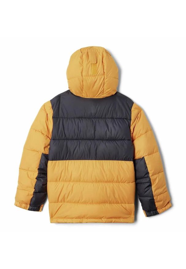 columbia - Kurtka Turystyczna Puchowa Dziecięca Columbia Pike Lake II Hooded Jacket. Kolor: żółty. Materiał: puch. Styl: sportowy