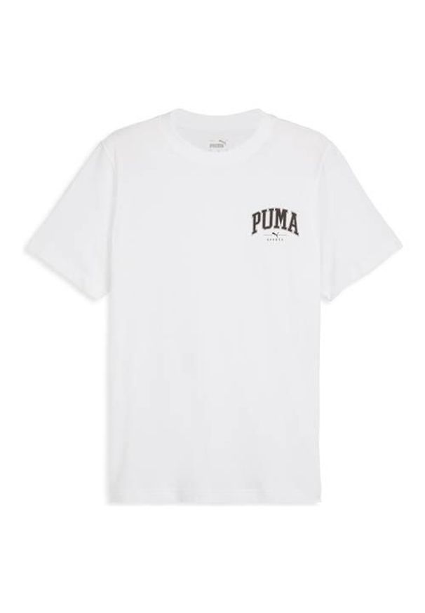 Koszulka sportowa męska Puma Squad Tee. Kolor: biały. Materiał: bawełna. Długość rękawa: krótki rękaw. Długość: krótkie. Sport: joga i pilates