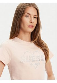Guess T-Shirt V5GI10 K9RM1 Różowy Regular Fit. Kolor: różowy. Materiał: bawełna