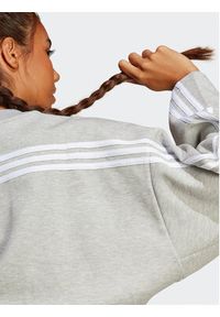 Adidas - adidas Bluza Future Icons 3-Stripes Sweatshirt IB8496 Szary Loose Fit. Kolor: szary. Materiał: bawełna #5