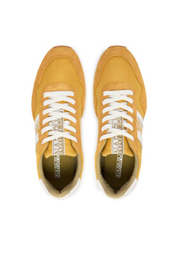 Napapijri Sneakersy NP0A8BNZ Żółty. Kolor: żółty. Materiał: skóra, zamsz